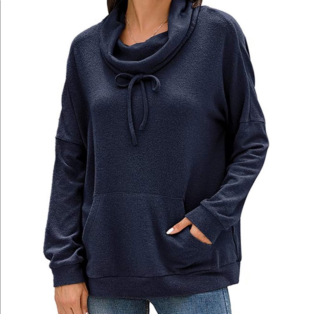 Cowl Neck Long Sleeve Sweater